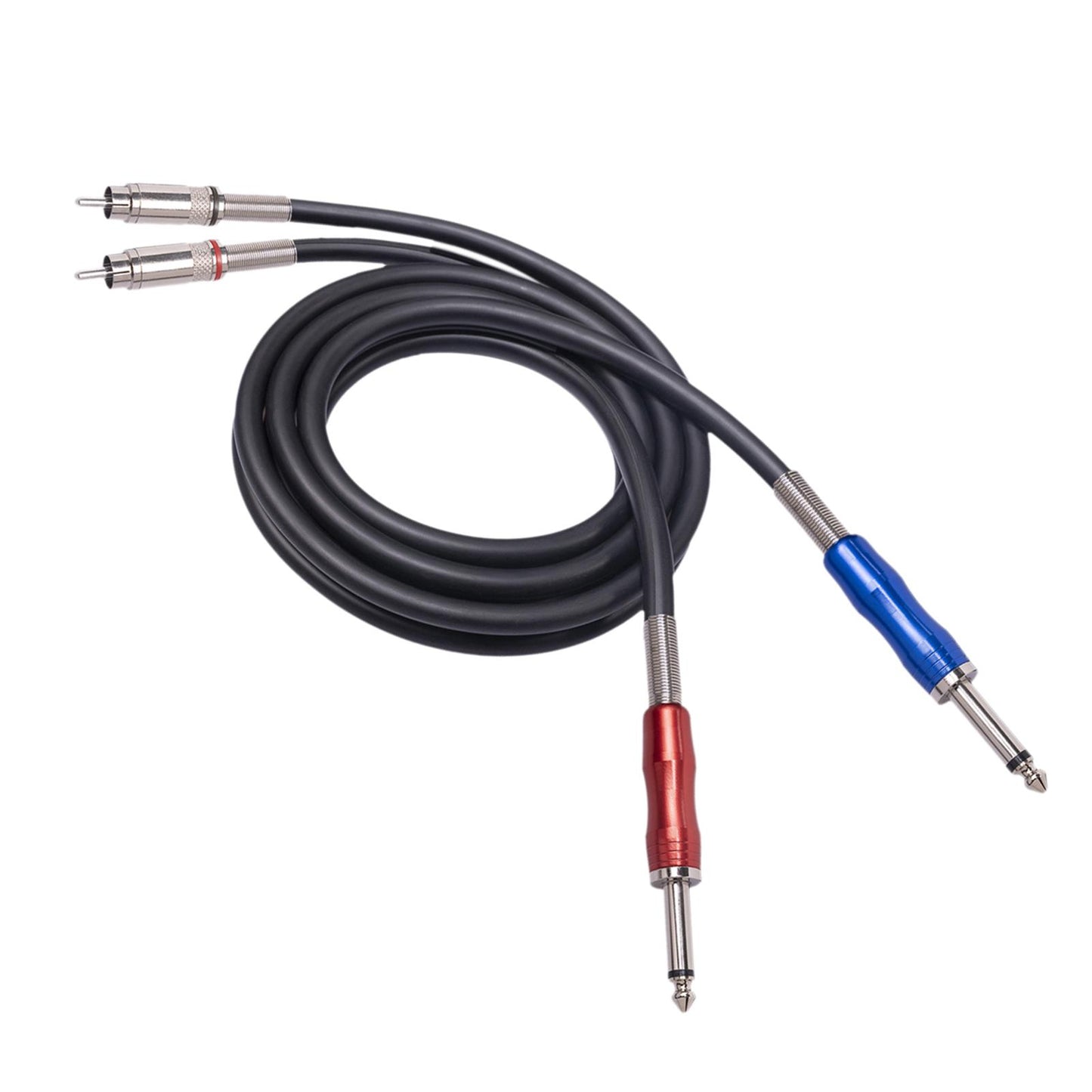 2 RCA Audio Interconnect Cable Audio Plug Adapter for Speaker 24cmx16cmx3cm