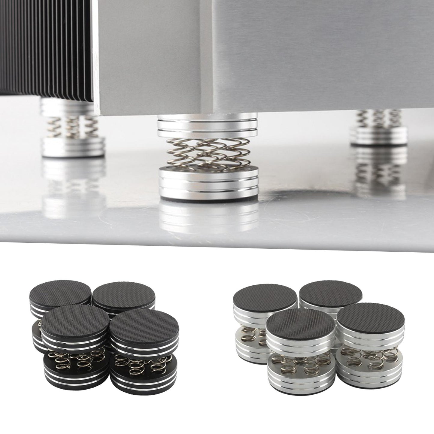 HiFi Audio Stand Feet Isolation HiFi Amplifier for Spring Vibration Absorber black
