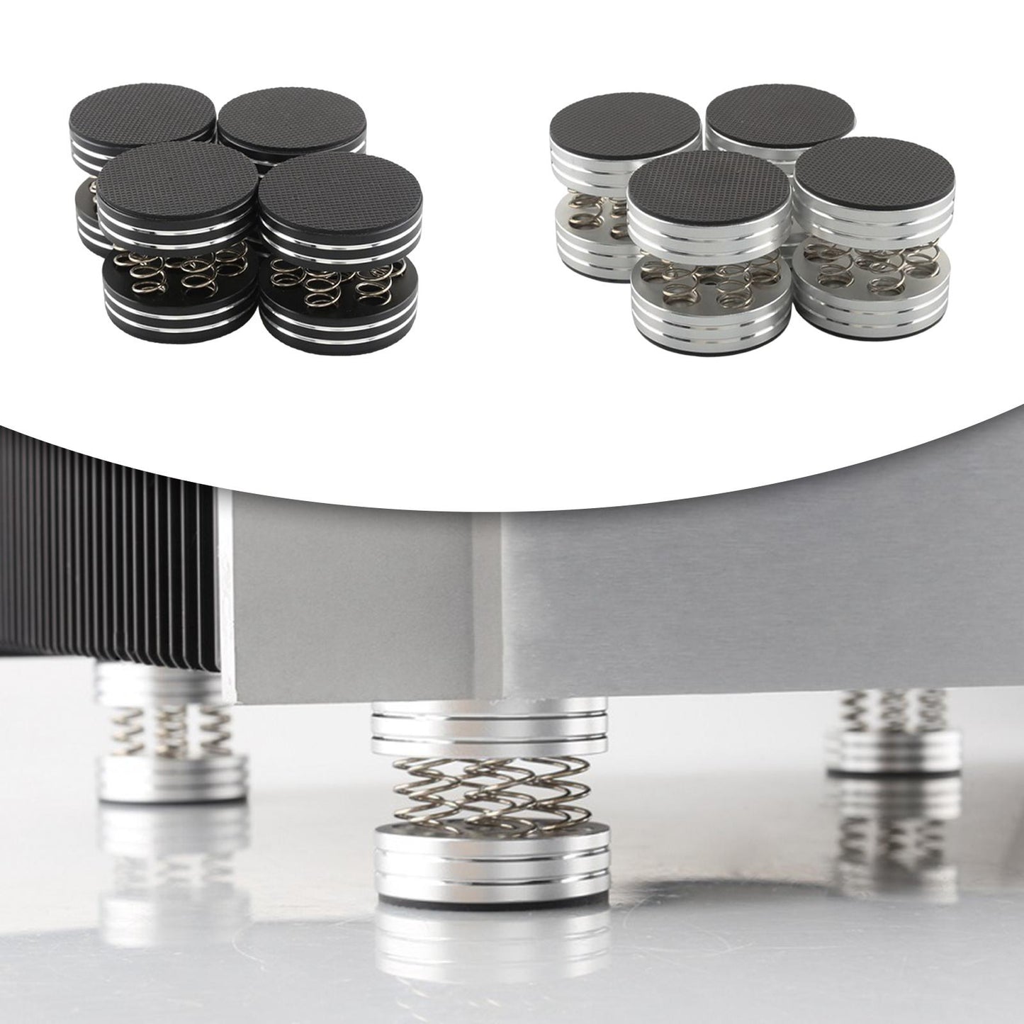 HiFi Audio Stand Feet Isolation HiFi Amplifier for Spring Vibration Absorber black