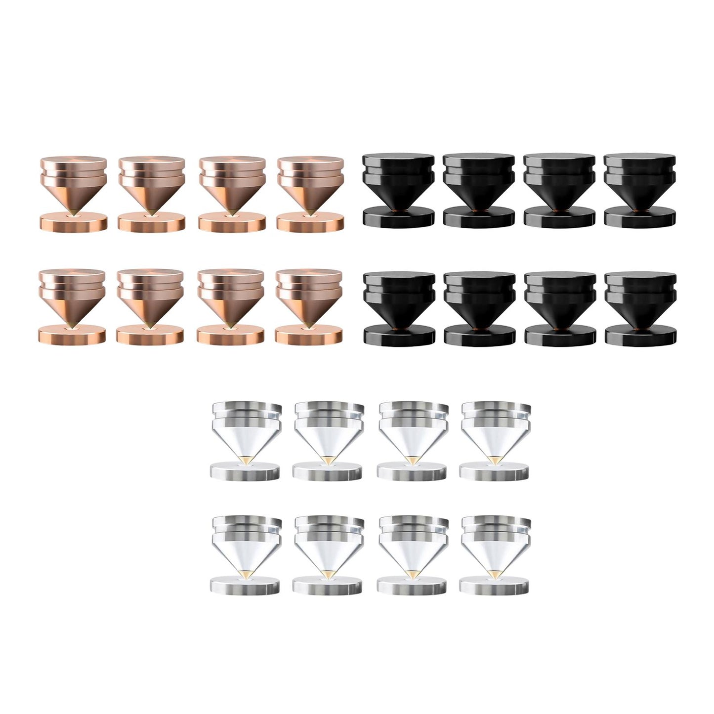 Speaker Shock Absorber Feet Audiophile Shockproof Stand Pad for Electronics Black