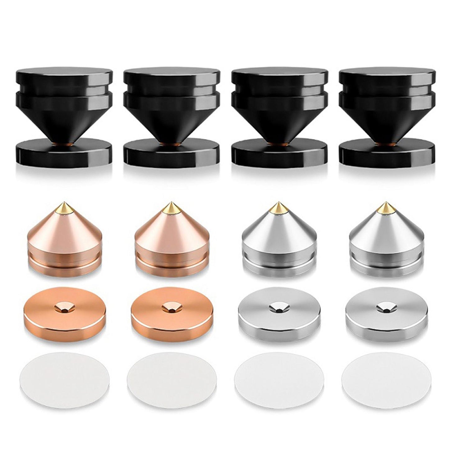 Speaker Shock Absorber Feet Audiophile Shockproof Stand Pad for Electronics Golden