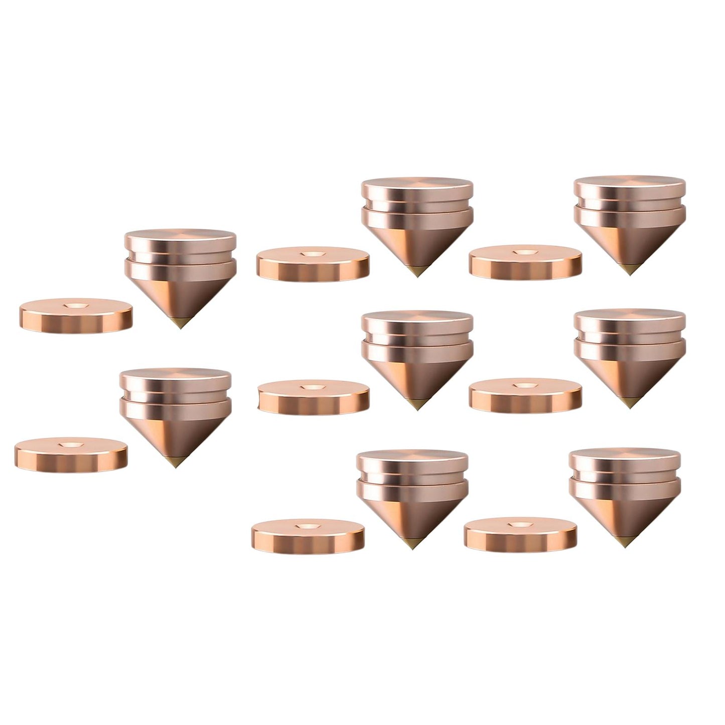 Speaker Shock Absorber Feet Audiophile Shockproof Stand Pad for Electronics Golden