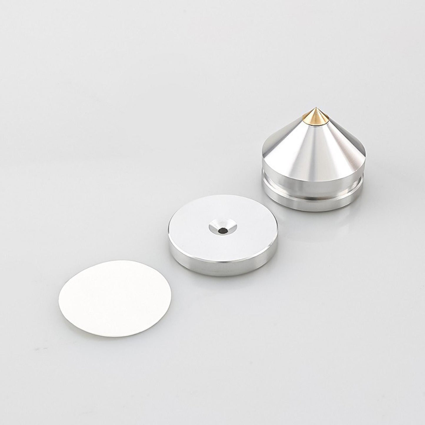 Speaker Shock Absorber Feet Audiophile Shockproof Stand Pad for Electronics Silver