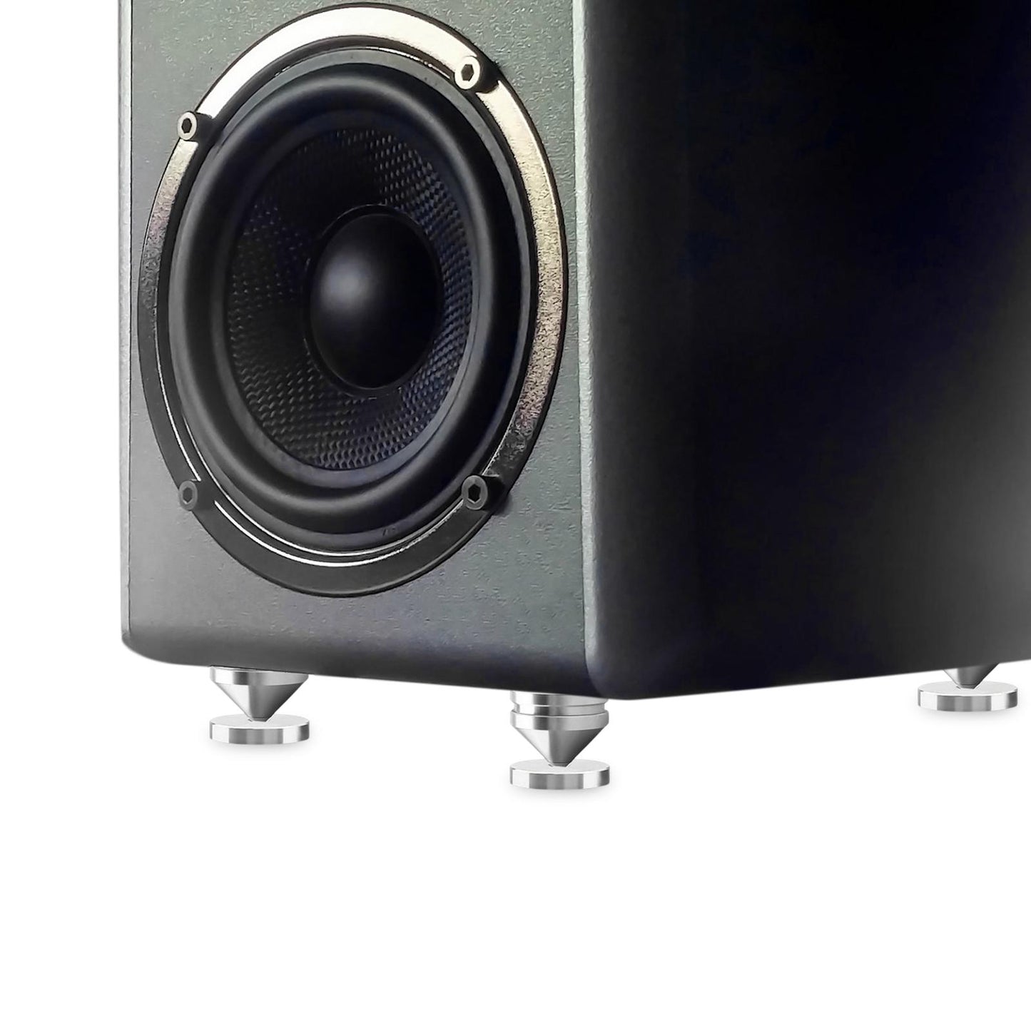 Speaker Shock Absorber Feet Audiophile Shockproof Stand Pad for Electronics Silver