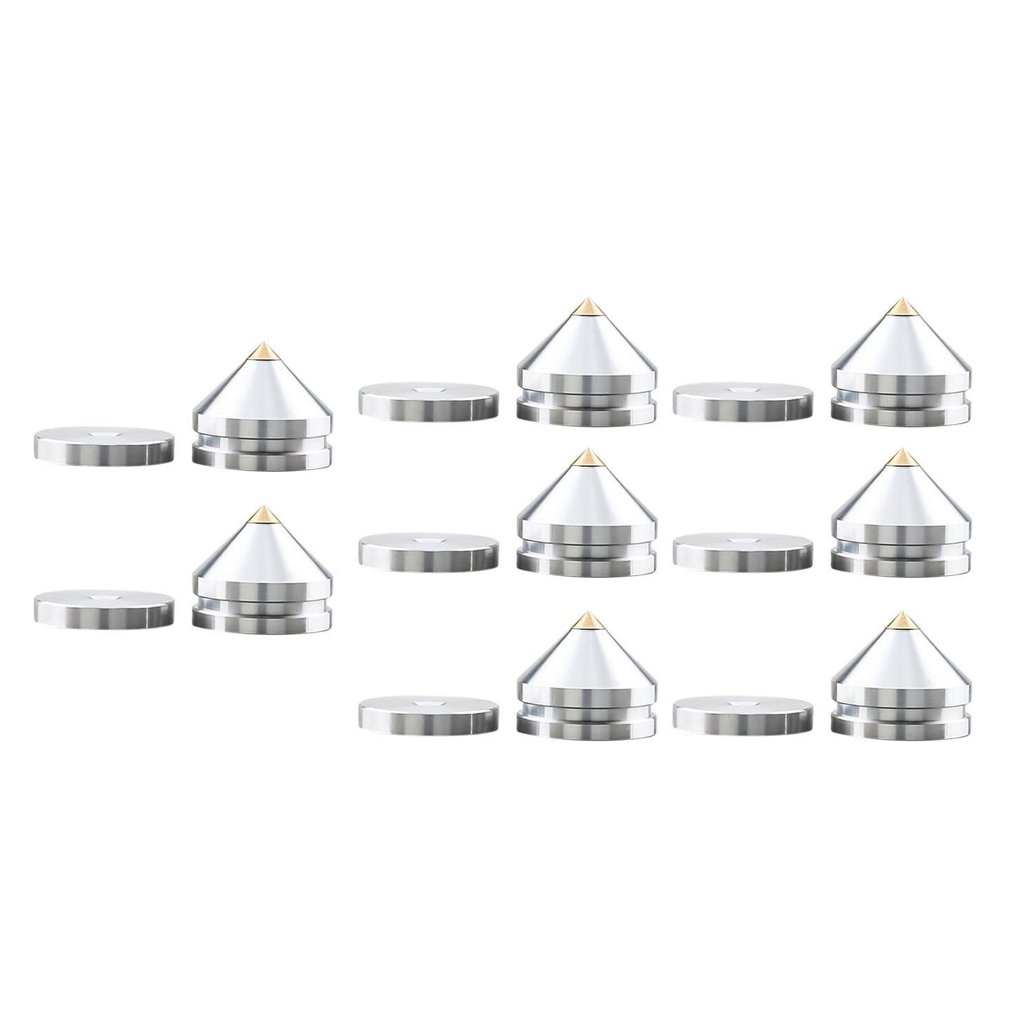 Speaker Shock Absorber Feet Audiophile Shockproof Stand Pad for Electronics Silver