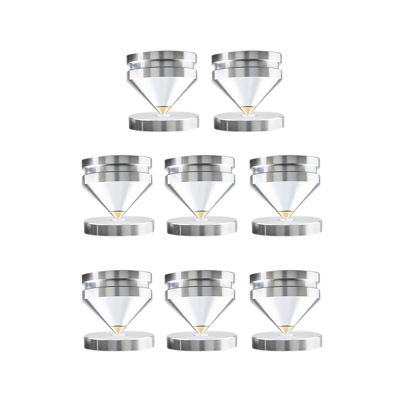 Speaker Shock Absorber Feet Audiophile Shockproof Stand Pad for Electronics Silver