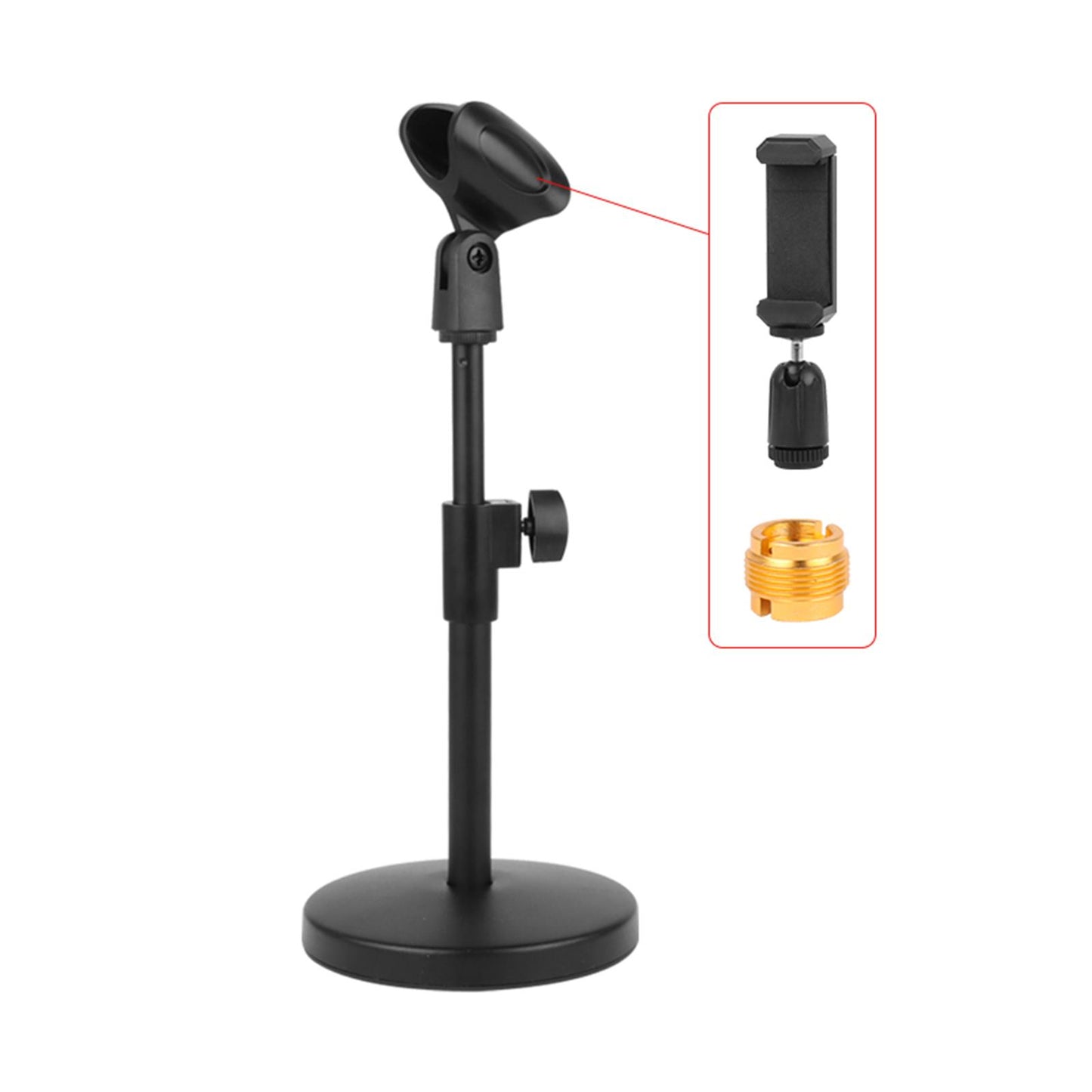 Desktop Mic Stand Practical Durable Sturdy Universal for Lectures Phone