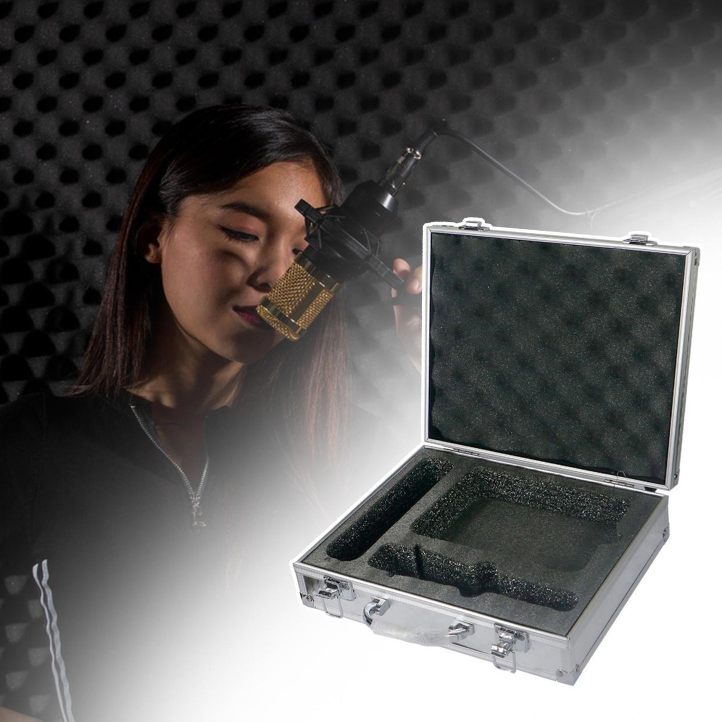 Microphone Case Sound Card for Vocal Broadcast Equipment Handheld Microphone