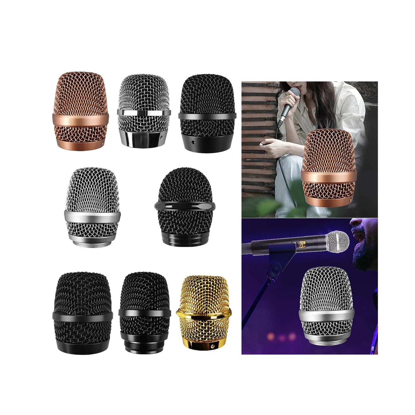 Microphone Grille Replacement Ball Head Mesh Microphone Ball Head Mesh Grill 2