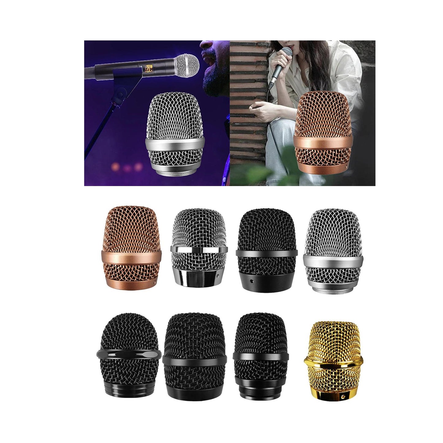 Microphone Grille Replacement Ball Head Mesh Microphone Ball Head Mesh Grill 2