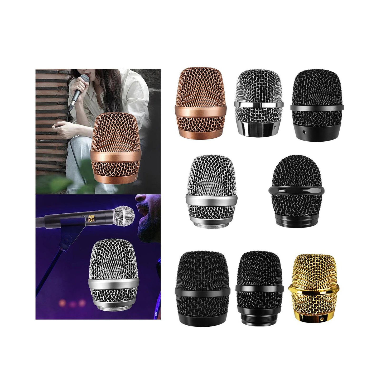 Microphone Grille Replacement Ball Head Mesh Microphone Ball Head Mesh Grill 2