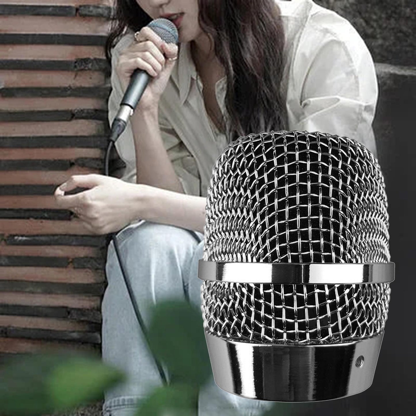 Microphone Grille Replacement Ball Head Mesh Microphone Ball Head Mesh Grill 6