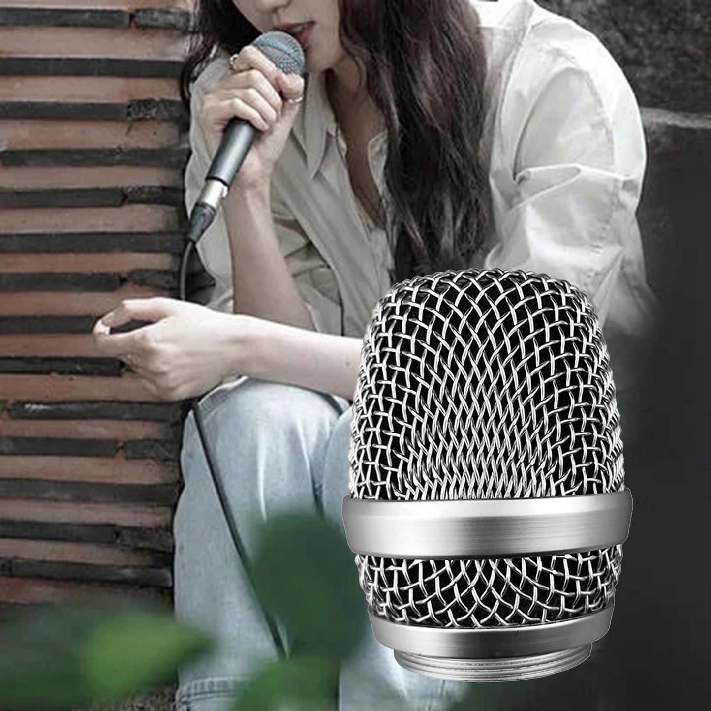 Microphone Grille Replacement Ball Head Mesh Microphone Ball Head Mesh Grill 8