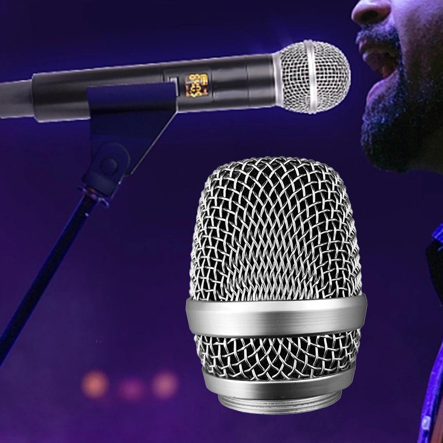 Microphone Grille Replacement Ball Head Mesh Microphone Ball Head Mesh Grill 8