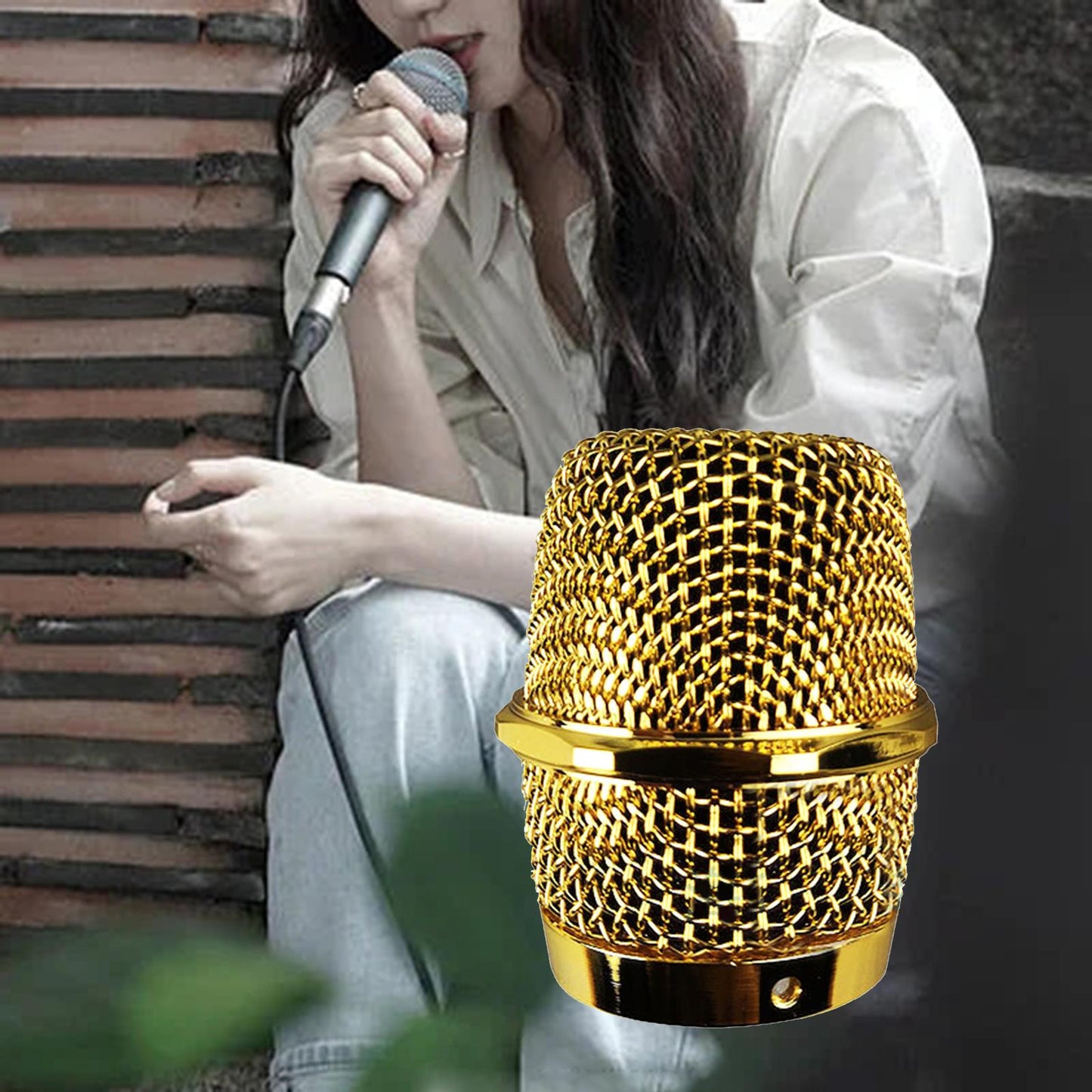 Microphone Grille Replacement Ball Head Mesh Microphone Ball Head Mesh Grill 12