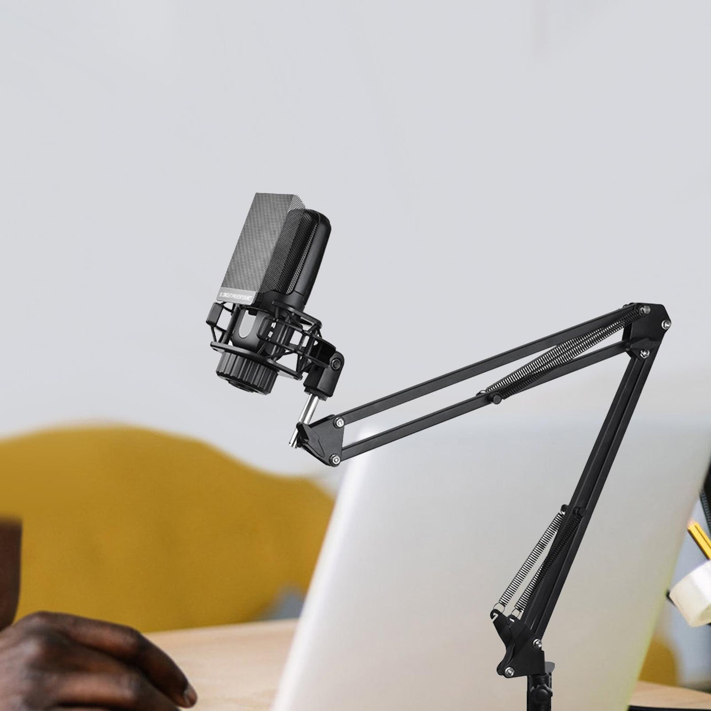 Microphone Arm Stand with Microphone Stable for Live Streaming Radio Station Arm Stand