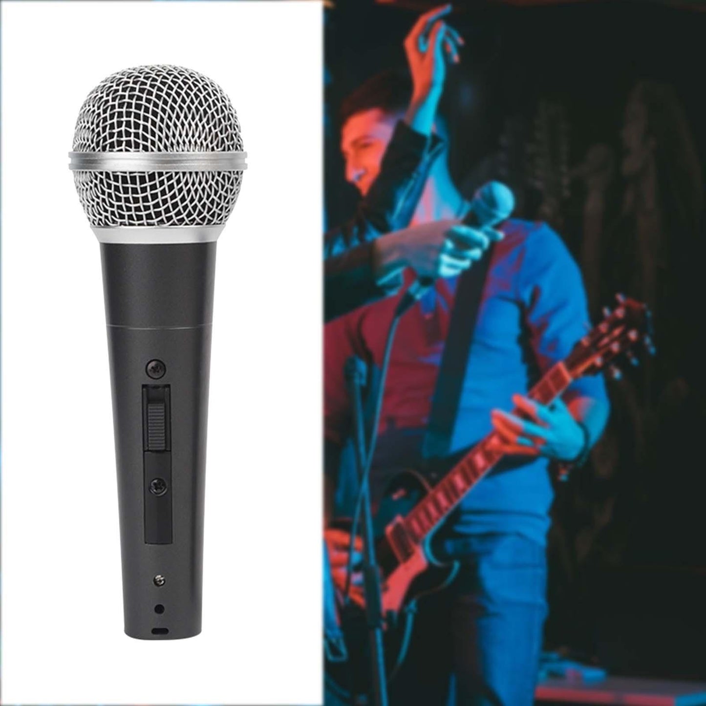 Wired Microphone Clear Sound Portable Handheld Mic for Party Wedding Singing Black Mic Set B