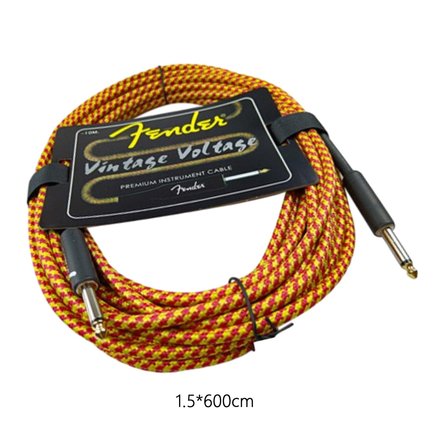 Electric Instrument Cable Guitar Cable for Electric Guitar Speaker Amplifier 6m red yellow