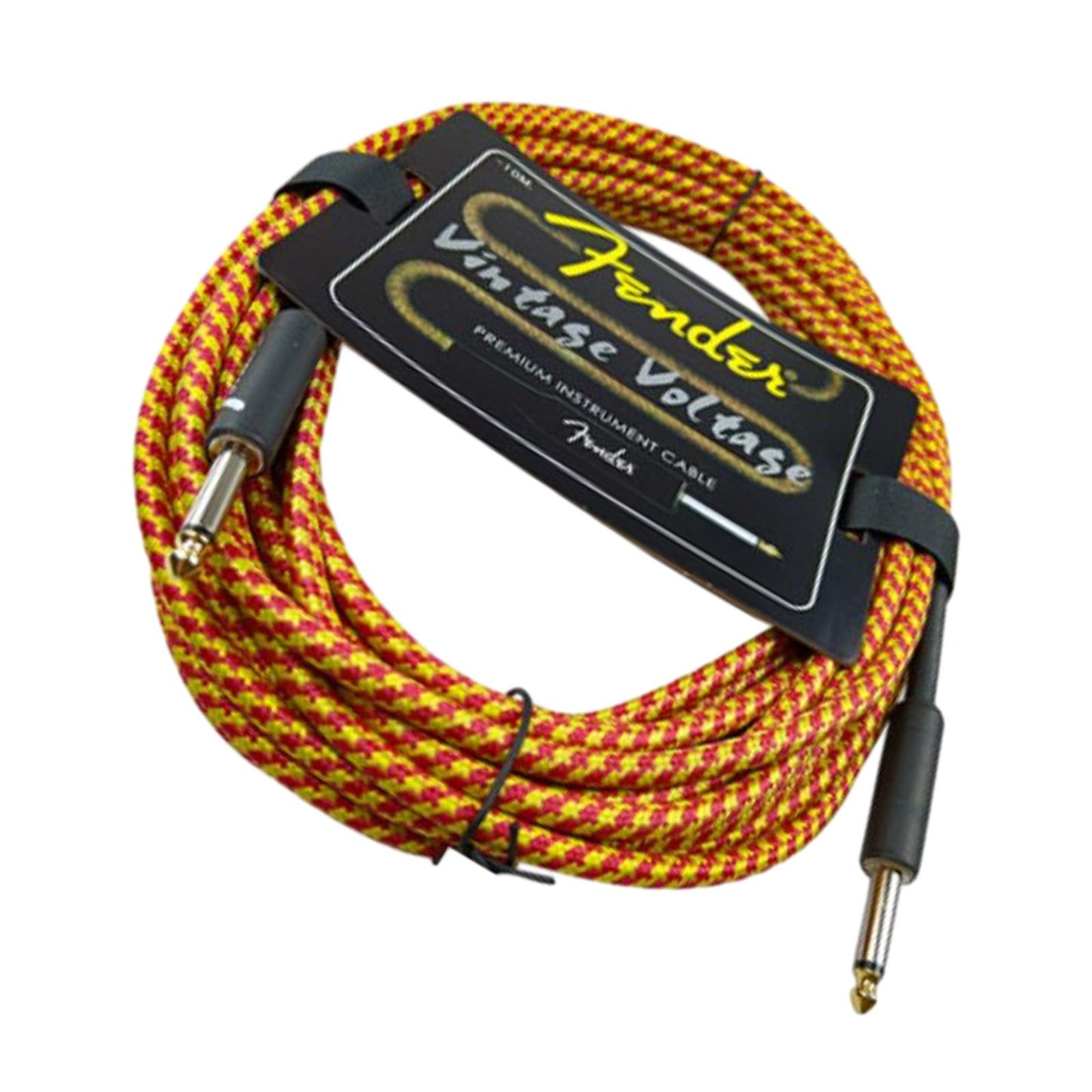 Electric Instrument Cable Guitar Cable for Electric Guitar Speaker Amplifier 10m red yellow