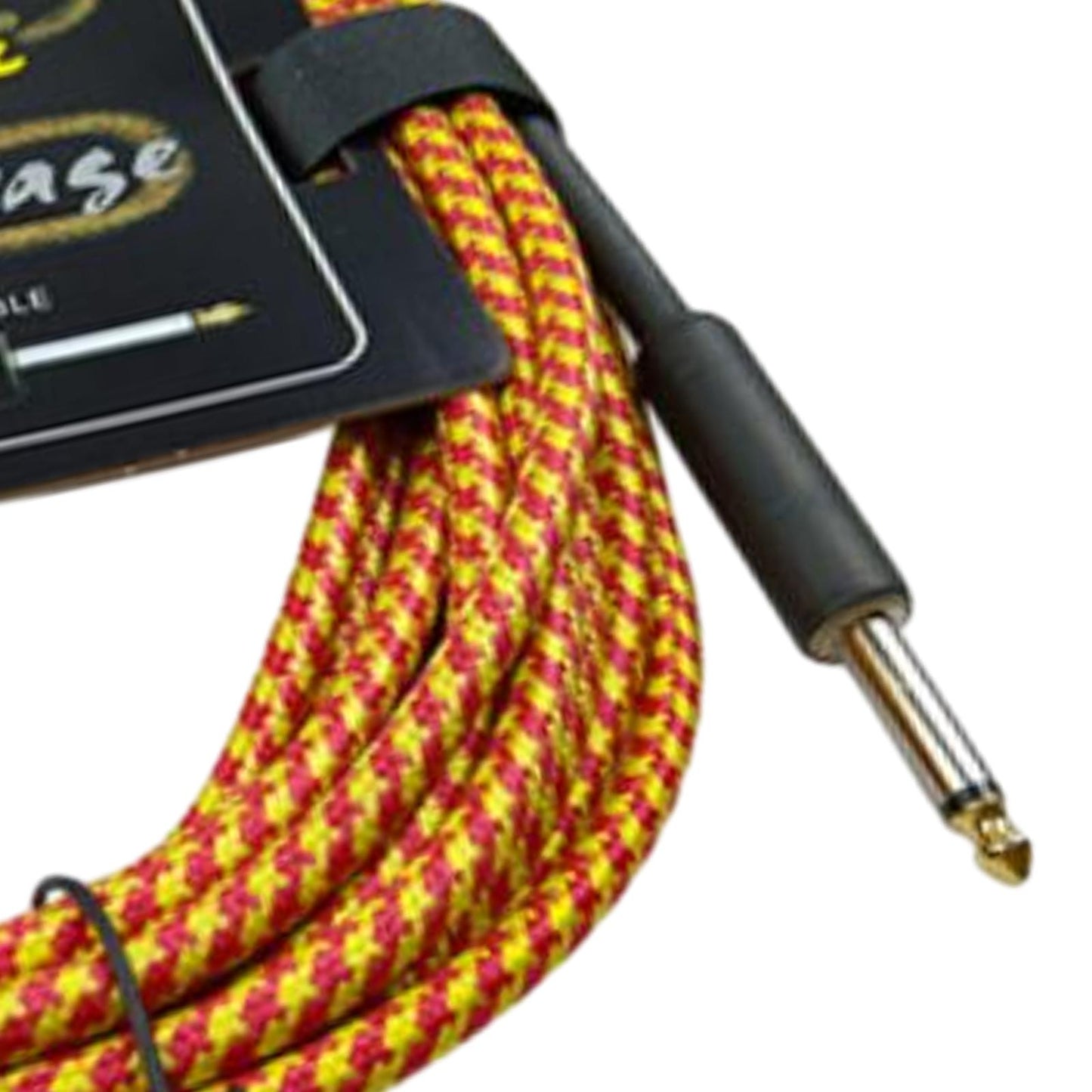 Electric Instrument Cable Guitar Cable for Electric Guitar Speaker Amplifier 10m red yellow