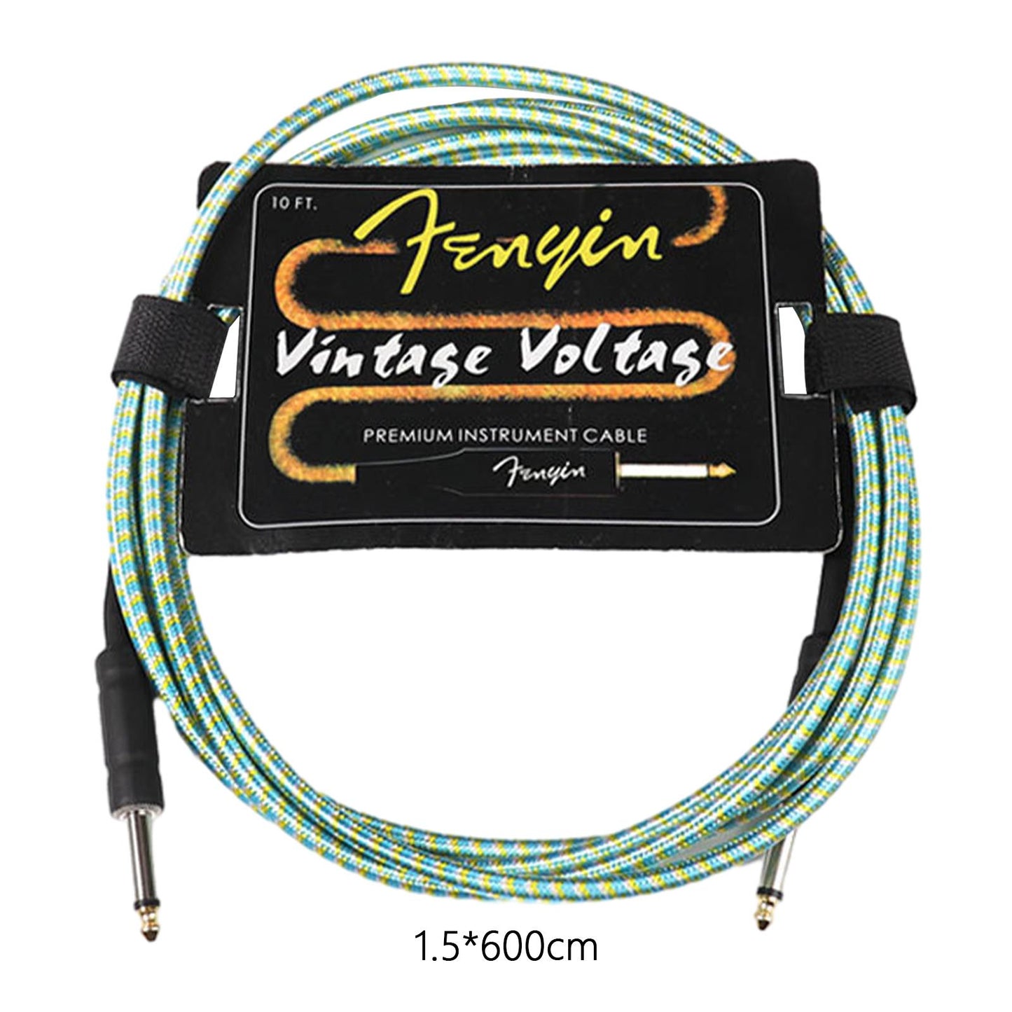Electric Instrument Cable Guitar Cable for Electric Guitar Speaker Amplifier 6m blue yellow