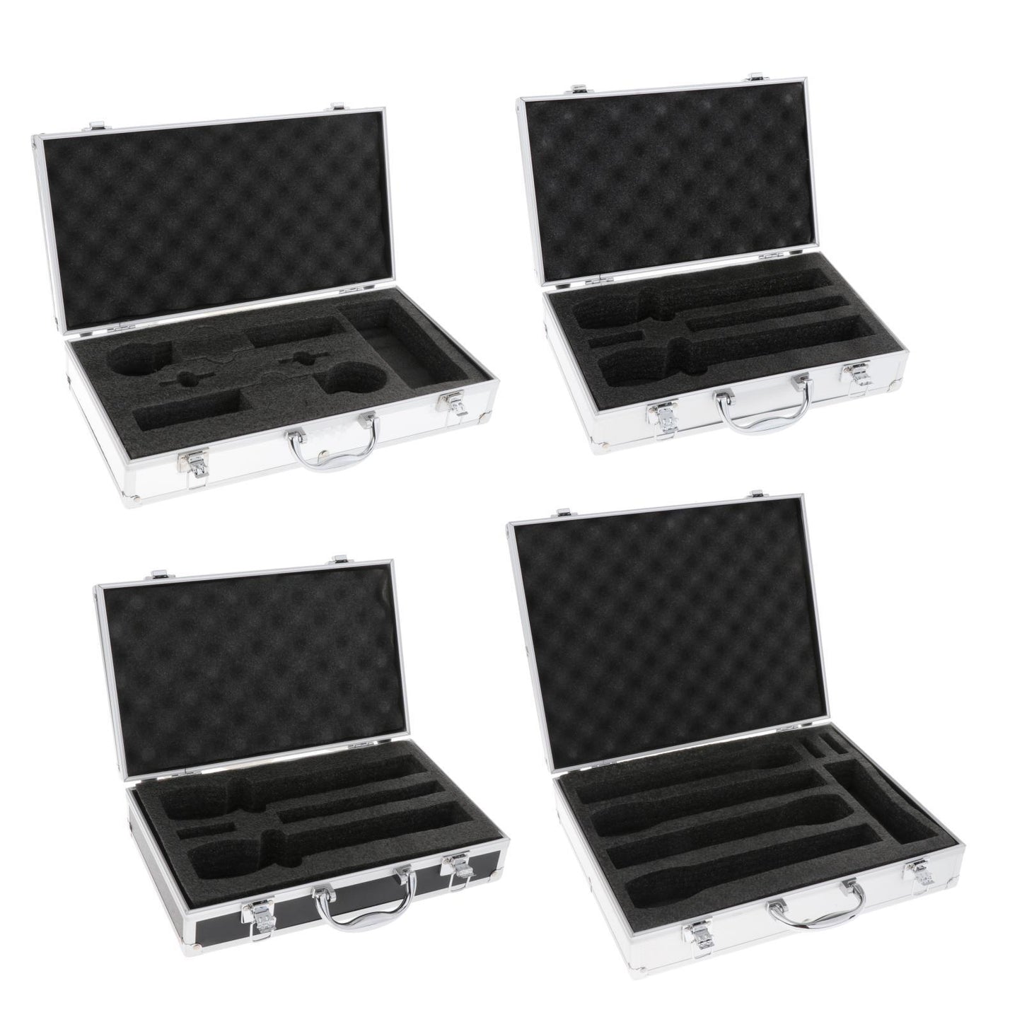 Microphone Case Mic Case Hard for Live Broadcast Control Room Singing Argent lengthen