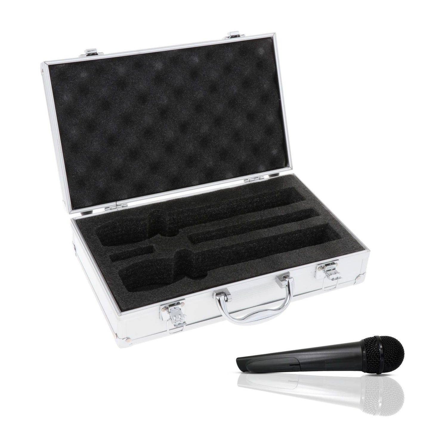 Microphone Case Mic Case Hard for Live Broadcast Control Room Singing Argent