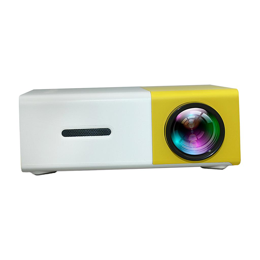 YG300 LED Mini Projector LED Video Home Theater Built-in Media Player Yellow