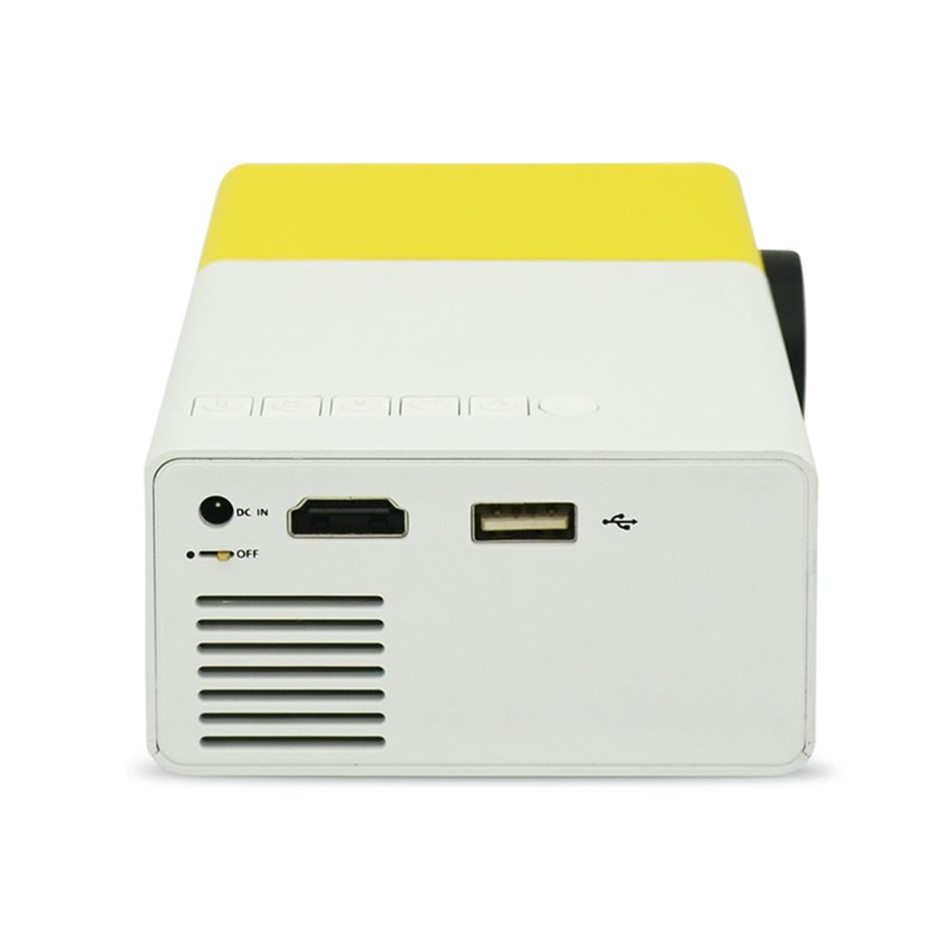 YG300 LED Mini Projector LED Video Home Theater Built-in Media Player Yellow