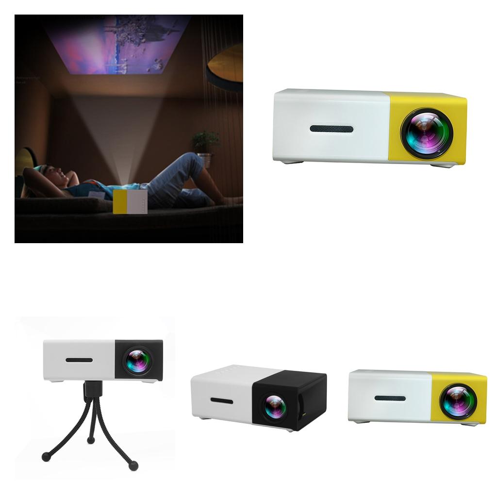 YG300 LED Mini Projector LED Video Home Theater Built-in Media Player Yellow