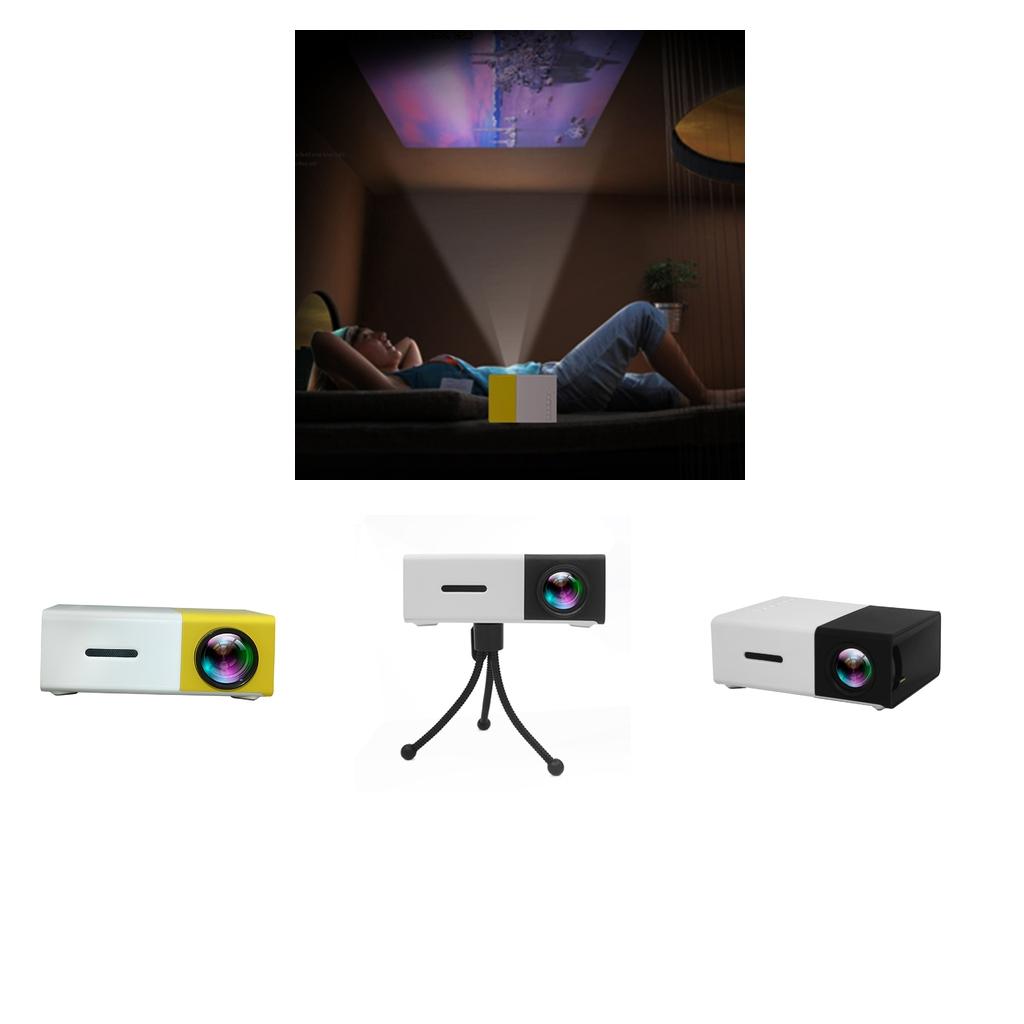 YG300 LED Mini Projector LED Video Home Theater Built-in Media Player Yellow