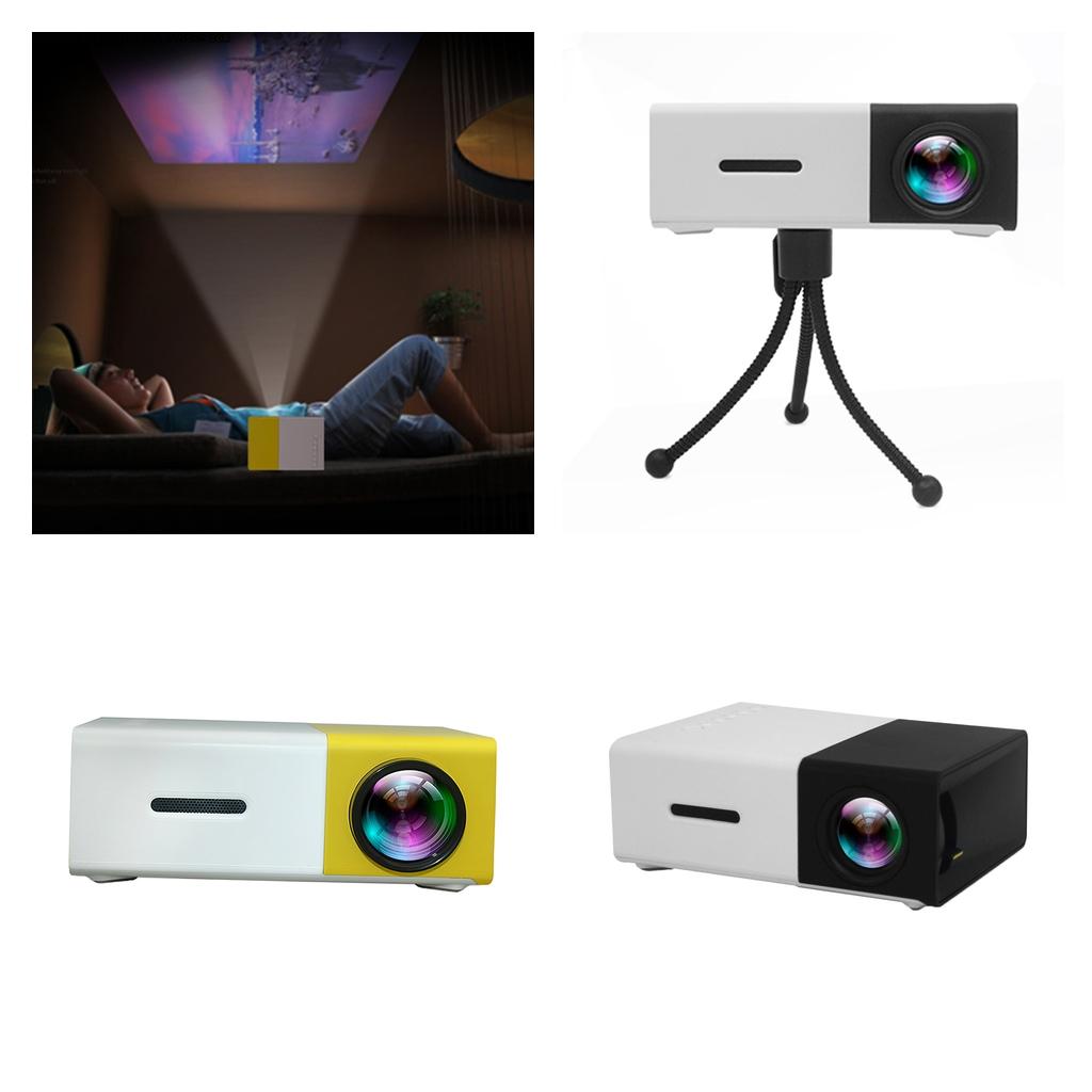 YG300 LED Mini Projector LED Video Home Theater Built-in Media Player Yellow