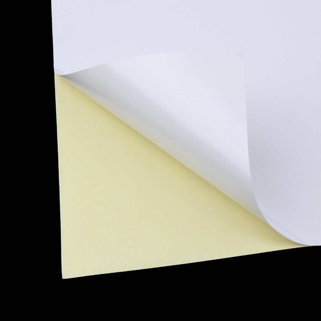 100 Sheets Self Adhesive Sticker Printer Paper Blank White Label Personalize