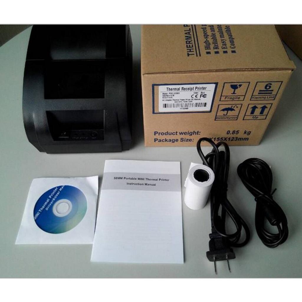58mm Thermal Receipt Printer Exquisite Receipt Machine Max 90MM/S Low Noise