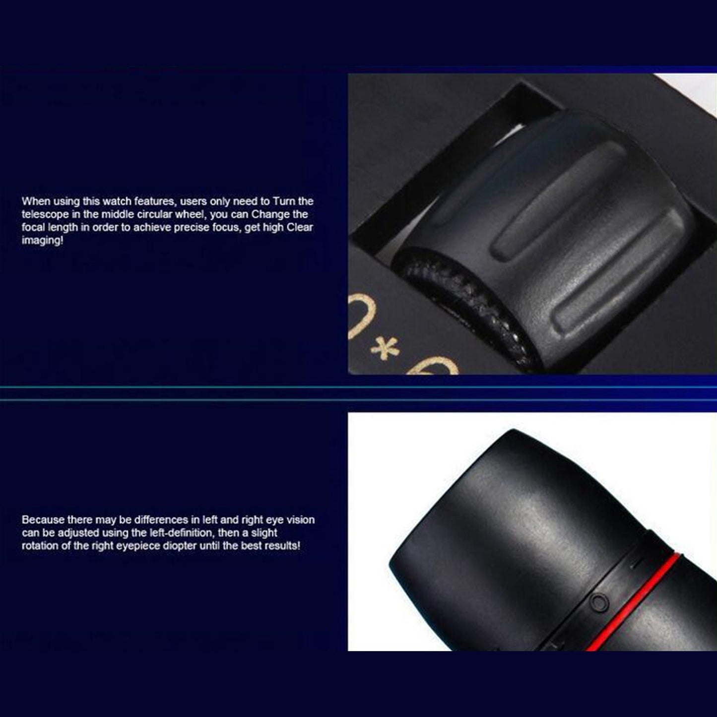 Mini 30 x 60 Zoom Night Vision Binoculars HD Telescope Black