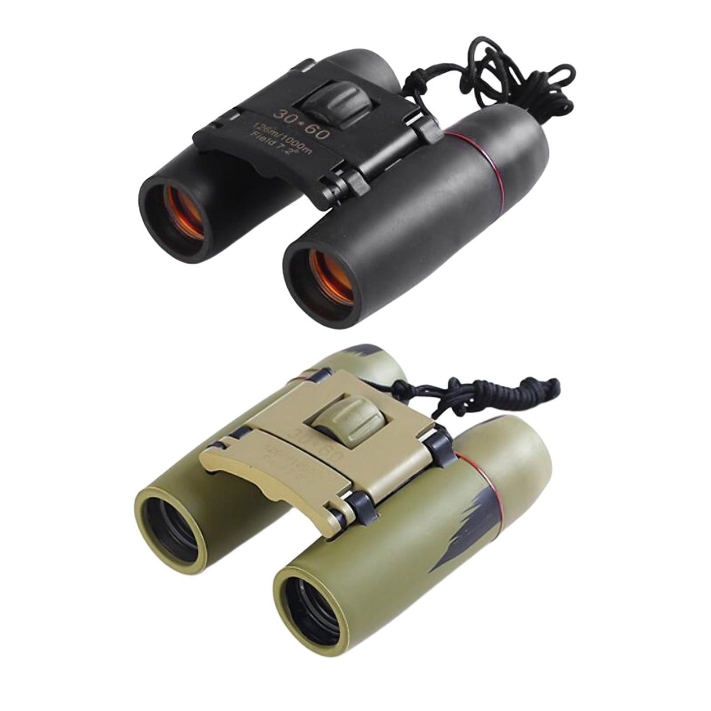 Mini 30 x 60 Zoom Night Vision Binoculars HD Telescope Black