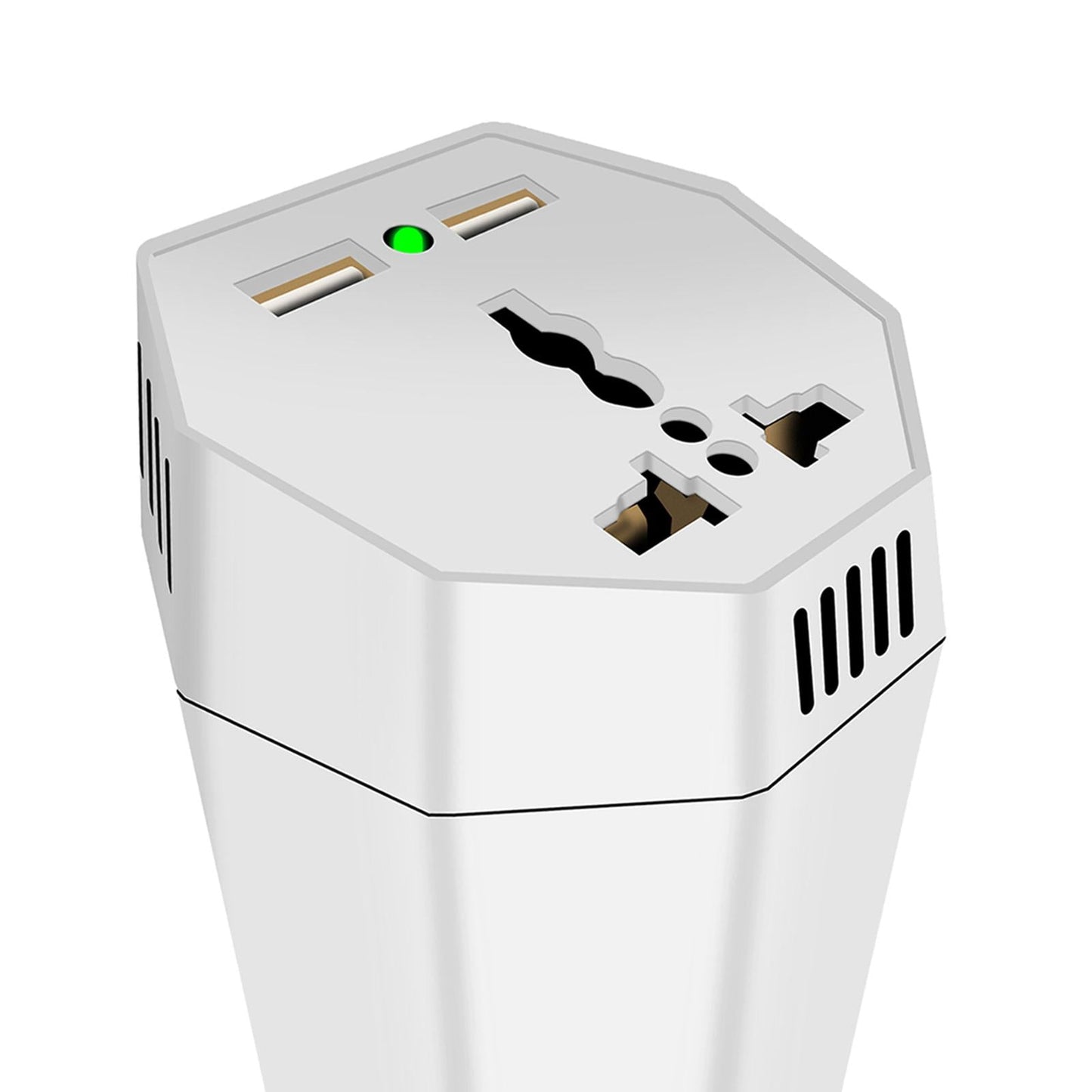 400W Small Car Power Inverter Socket DC 12V to 110V 220V AC White