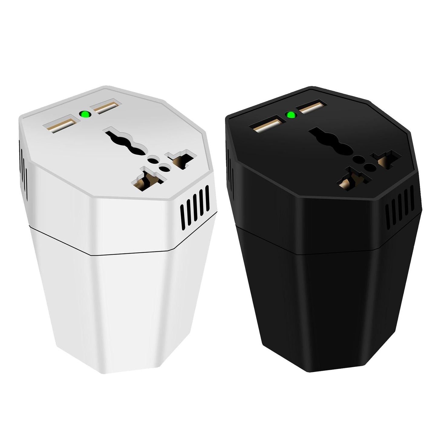 400W Small Car Power Inverter Socket DC 12V to 110V 220V AC White