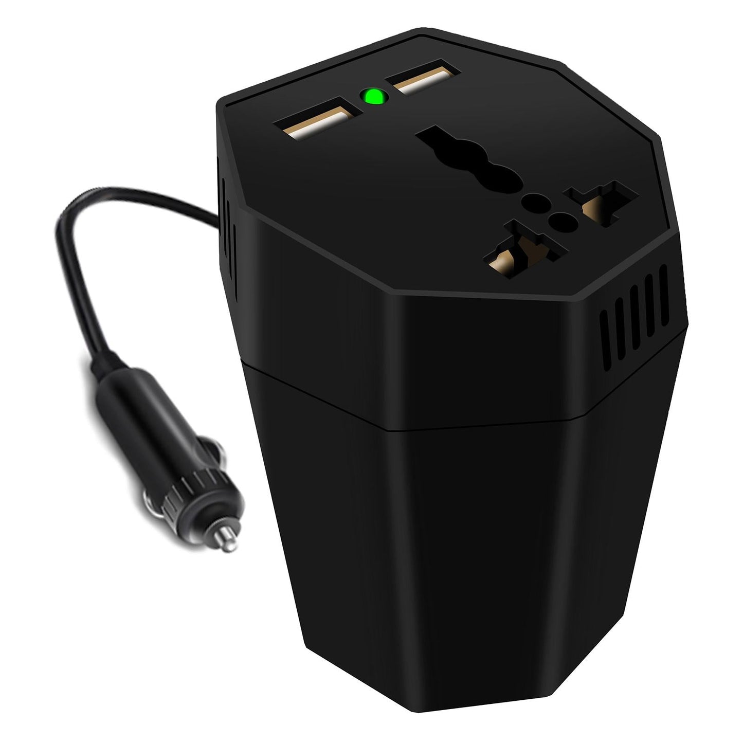 400W Small Car Power Inverter Socket DC 12V to 110V 220V AC Black