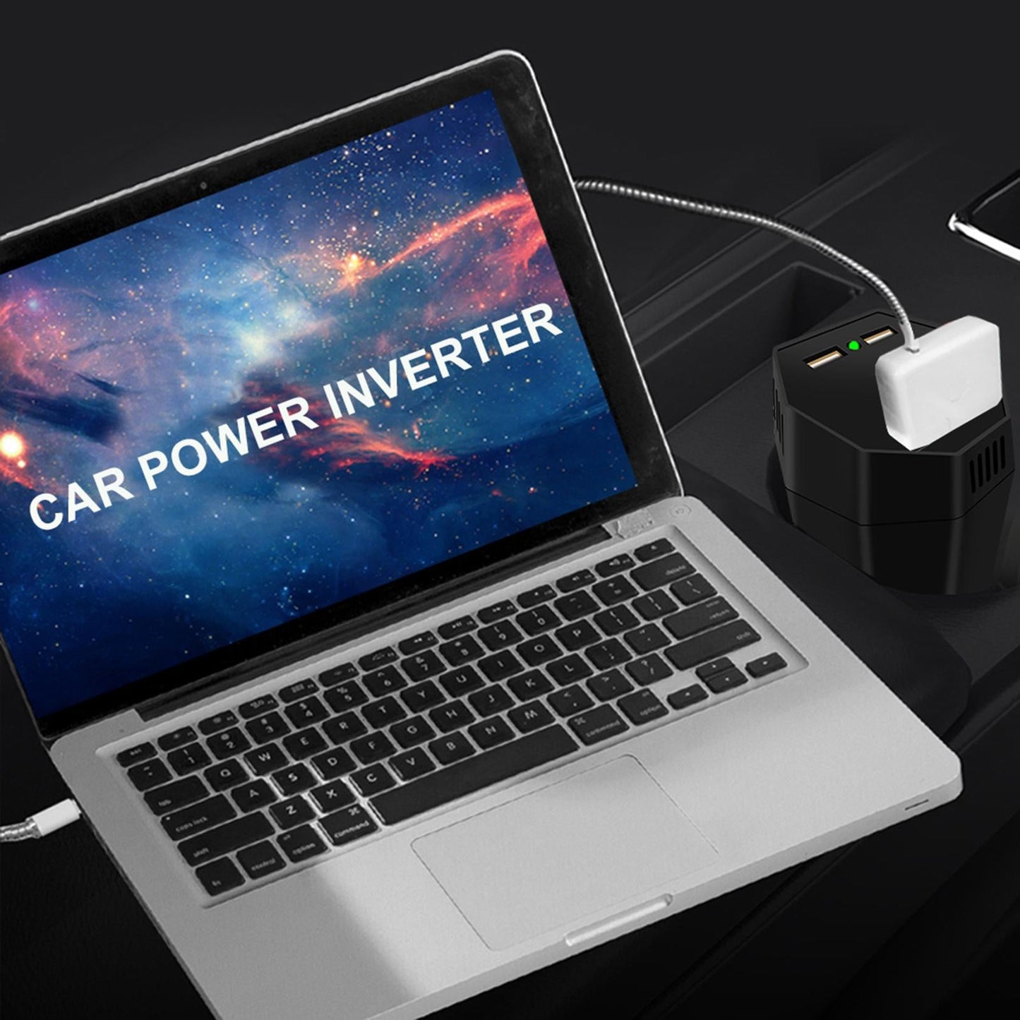 400W Small Car Power Inverter Socket DC 12V to 110V 220V AC Black