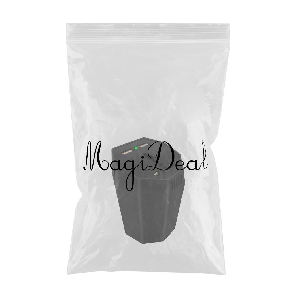 400W Small Car Power Inverter Socket DC 12V to 110V 220V AC Black