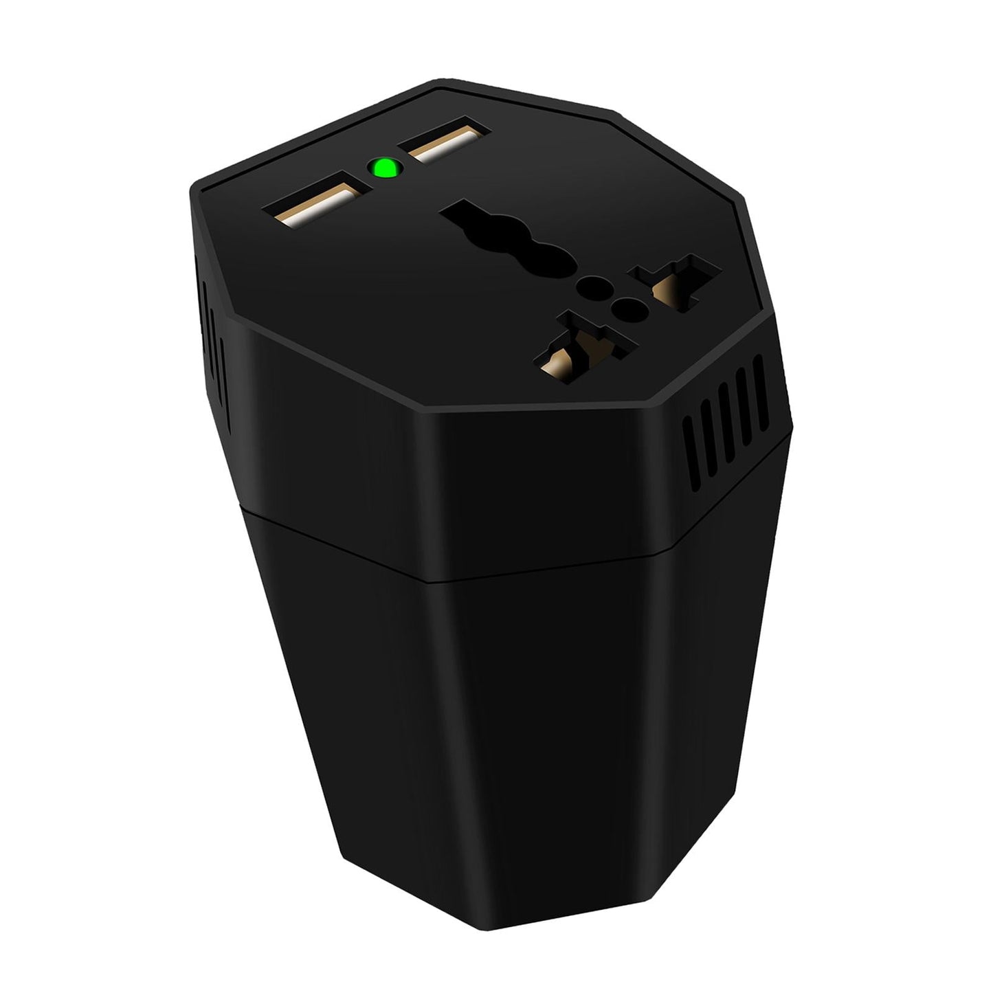 400W Small Car Power Inverter Socket DC 12V to 110V 220V AC Black