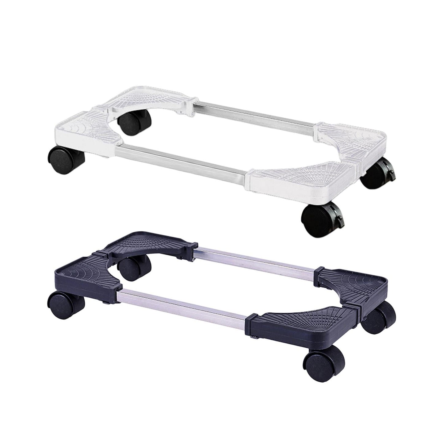 New PC Desktop Case Stand Holder Computer Tower Rolling Caster Wheels Black