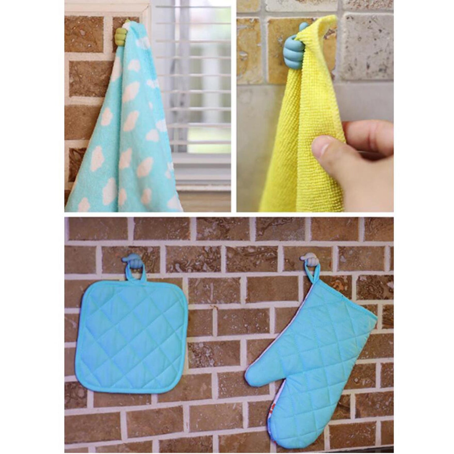 5PCS Cable Clips Organizer Office Household Hooks Clip Holder Blue