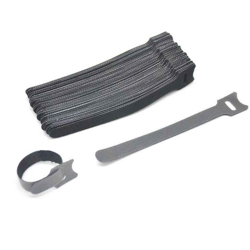 50pcs Cable Cord Tie Straps Reusable Cable Ties Cord Straps Grey 12x200mm