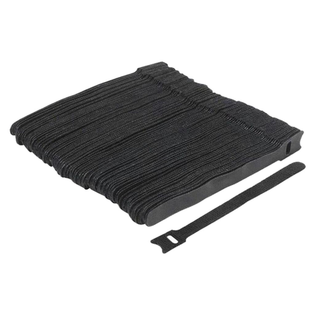 50pcs Cable Cord Tie Straps Reusable Cable Ties Cord Straps Black 12x200mm