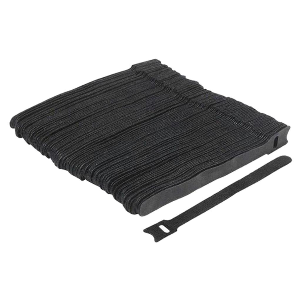 50pcs Cable Cord Tie Straps Reusable Cable Ties Cord Straps Black 12x200mm