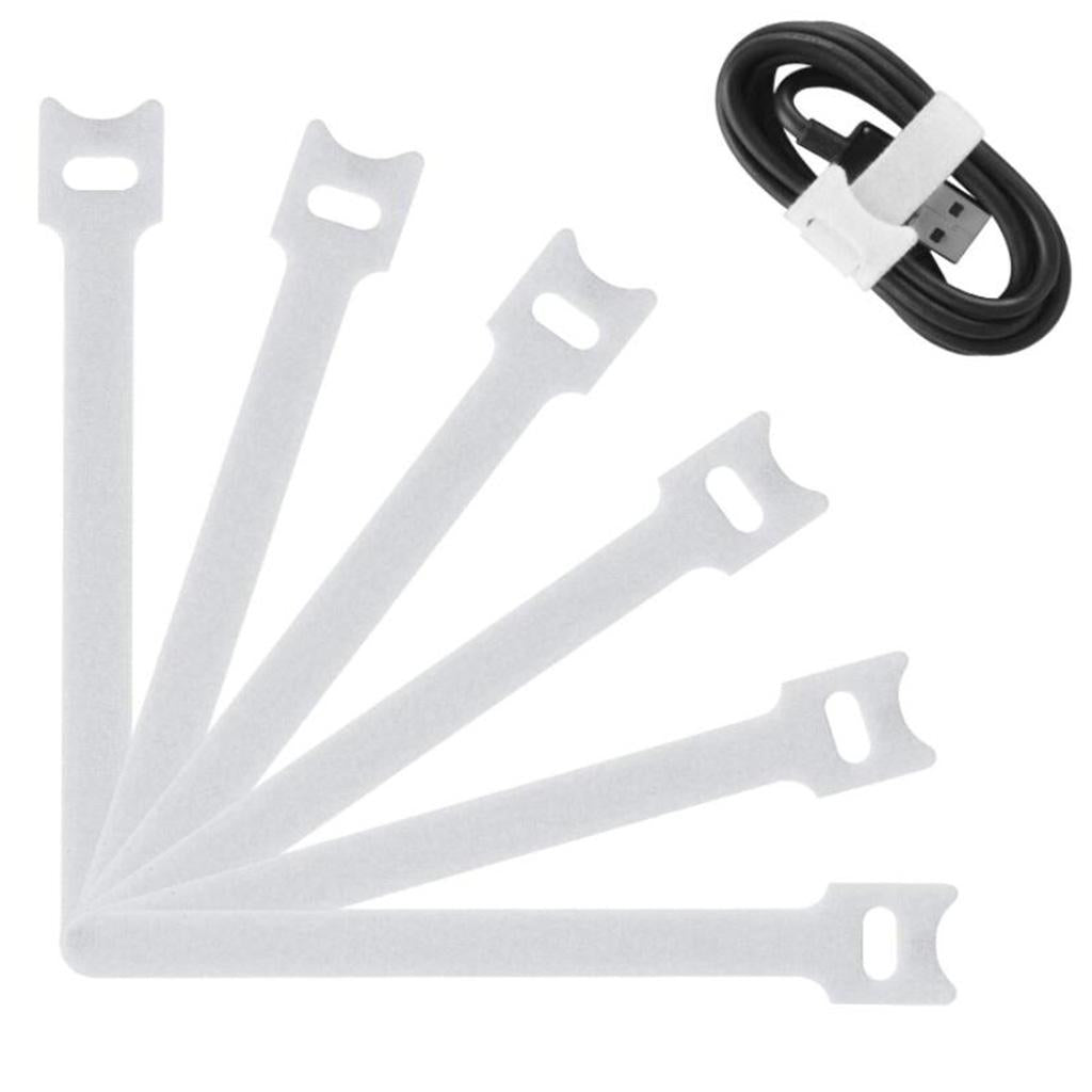 50pcs Cable Cord Tie Straps Reusable Cable Ties Cord Straps White 12x150mm