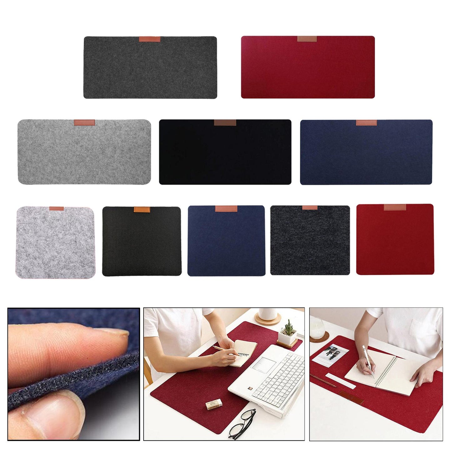 Soft Mouse Pad Table Computer Desk Mat Felt Laptop Cushion Office Home Black