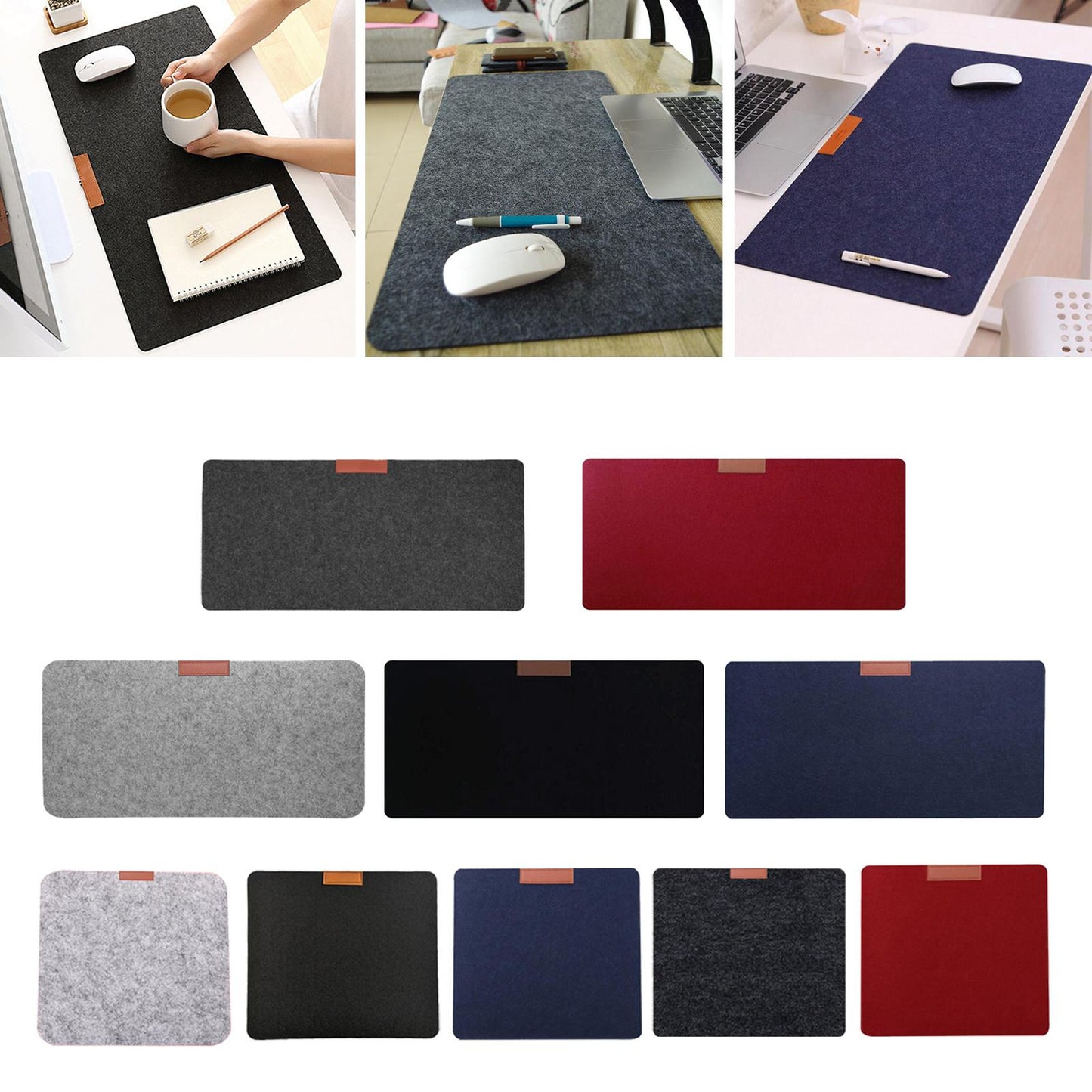 Soft Mouse Pad Table Computer Desk Mat Felt Laptop Cushion Office Home Black